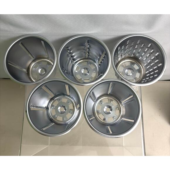 King Kutter VTG Manual Vegetable Fruit Food Processor Stainless Steel 5 Cones - Picture 7 of 11